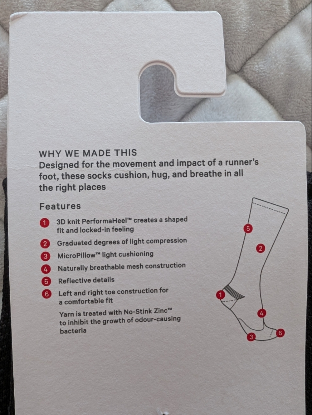 NWT 2 pairs, Lululemon MicroPillow Compression Socks, Knee High, Size Medium - Picture 4 of 5